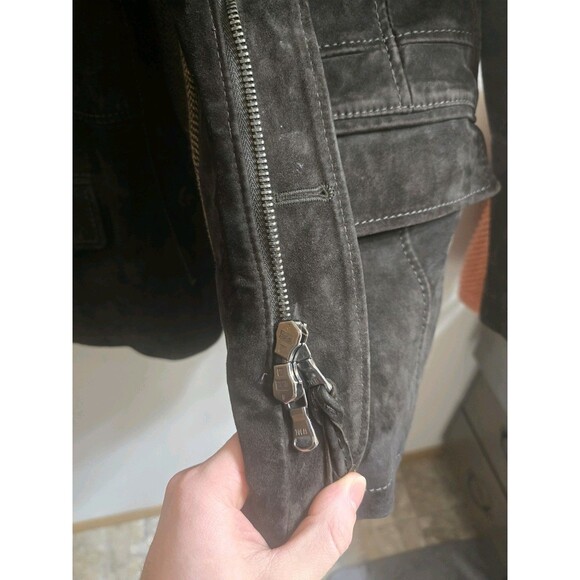 Compagnia delle Pelli Suede Jacket Dark Brown for Men Size Medium Made in Italy - Picture 5 of 16